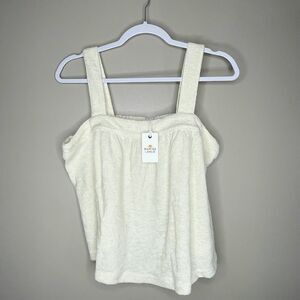 Marine Layer Terry Cloth Tank Womens Large Ivory Convertible Halter Top